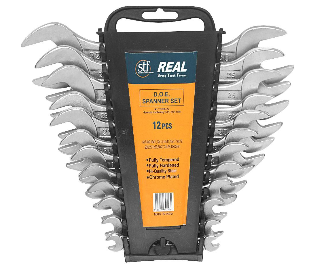 Realstf Heavy Duty Double Open End (D.O.E) 12 Pcs. Set with Hanging Tray (B076BQ5TLR) Amazon Price History, Amazon Price Tracker