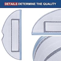 Vista 8 de 4 almohadillas de repuesto para aspiradora Roborock T7S T7S Plus S7S7MaxV, S7 MaxV Plus, paño reutilizable para pisos duros, repuesto húmedo