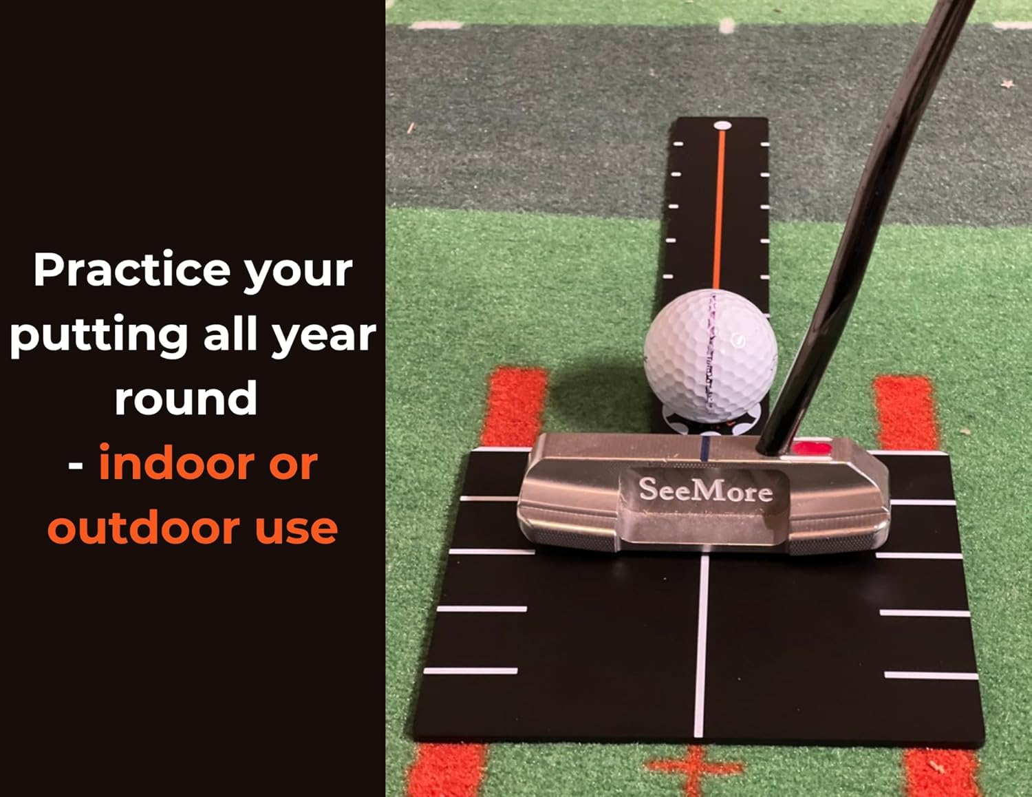 One Putt Ruler - Golf Putting Alignment Training Aid - Precision T-Ruler for Stroke Path & Face Angle - 14-Inch Aluminum Practice Tool for Indoor and Outdoor Use