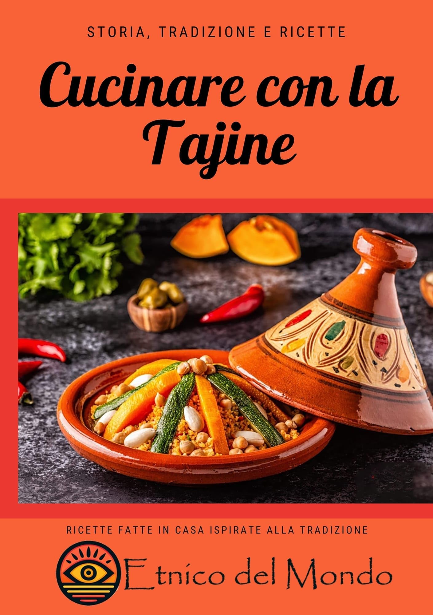 Tajine XL 35 cm in Terracotta Dipinta a Mano – Pentola Tradizionale Marocchina/Tunisina + Ebook Gratuito 3107251020