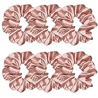 Vista 13 de 6 coleteros de seda satinada – Ligas suaves para el cabello, bandas para el cabello de moda, lazos, pulseras elásticas y soportes para cola