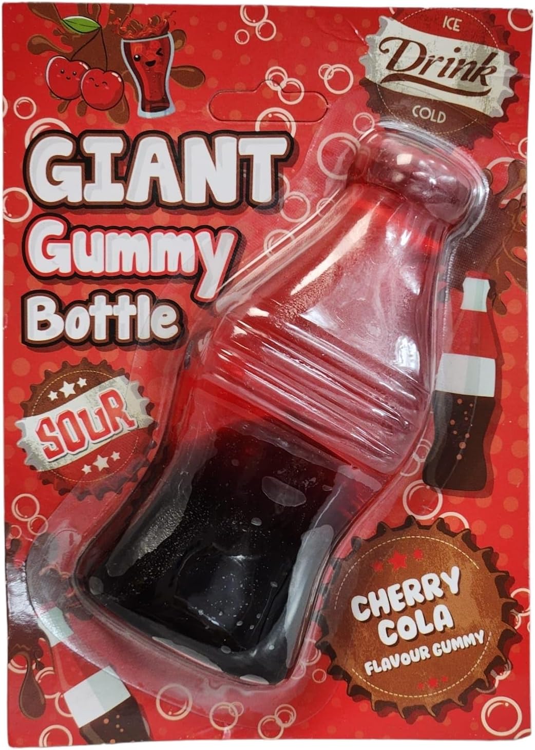 Giant Gummy Novelty Sweets Flavored Gummy Jelly Gift Pack ( 1 Giant Bottle Cherry Cola)