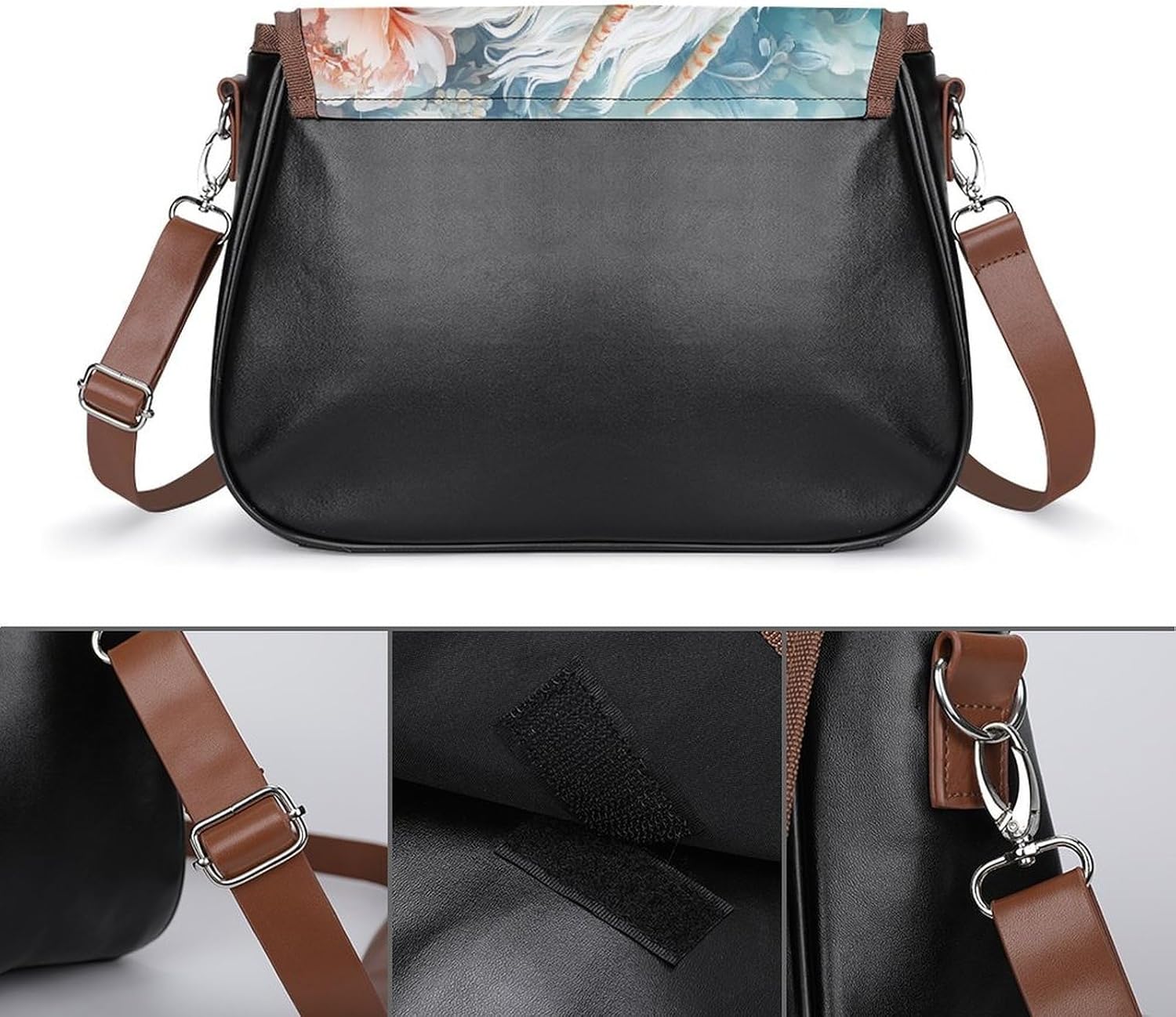 Dragon Women's Shoulder Handbags Cute PU Leather Purse Crossbody Messenger Bags
