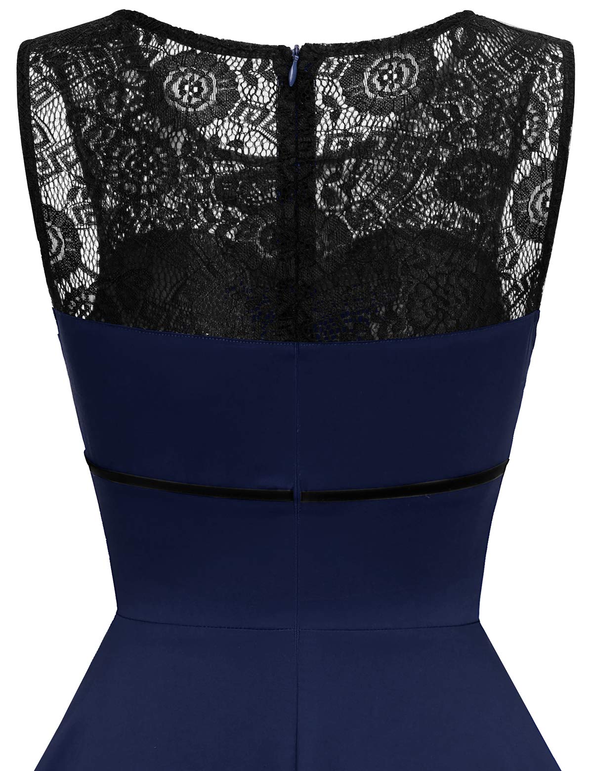 Bbonlinedress Vestido Vintage para Muejeres de Fiesta Cóctel Rockabilly Clásico sin Mangas