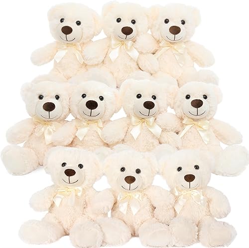 Vista 13 de MorisMos Paquete de 3 Osos de Peluche a Granel Animales de Peluche, Lindos Osos de Peluche Pequeños Juguetes de Peluche, Pequeño Osito de Peluche