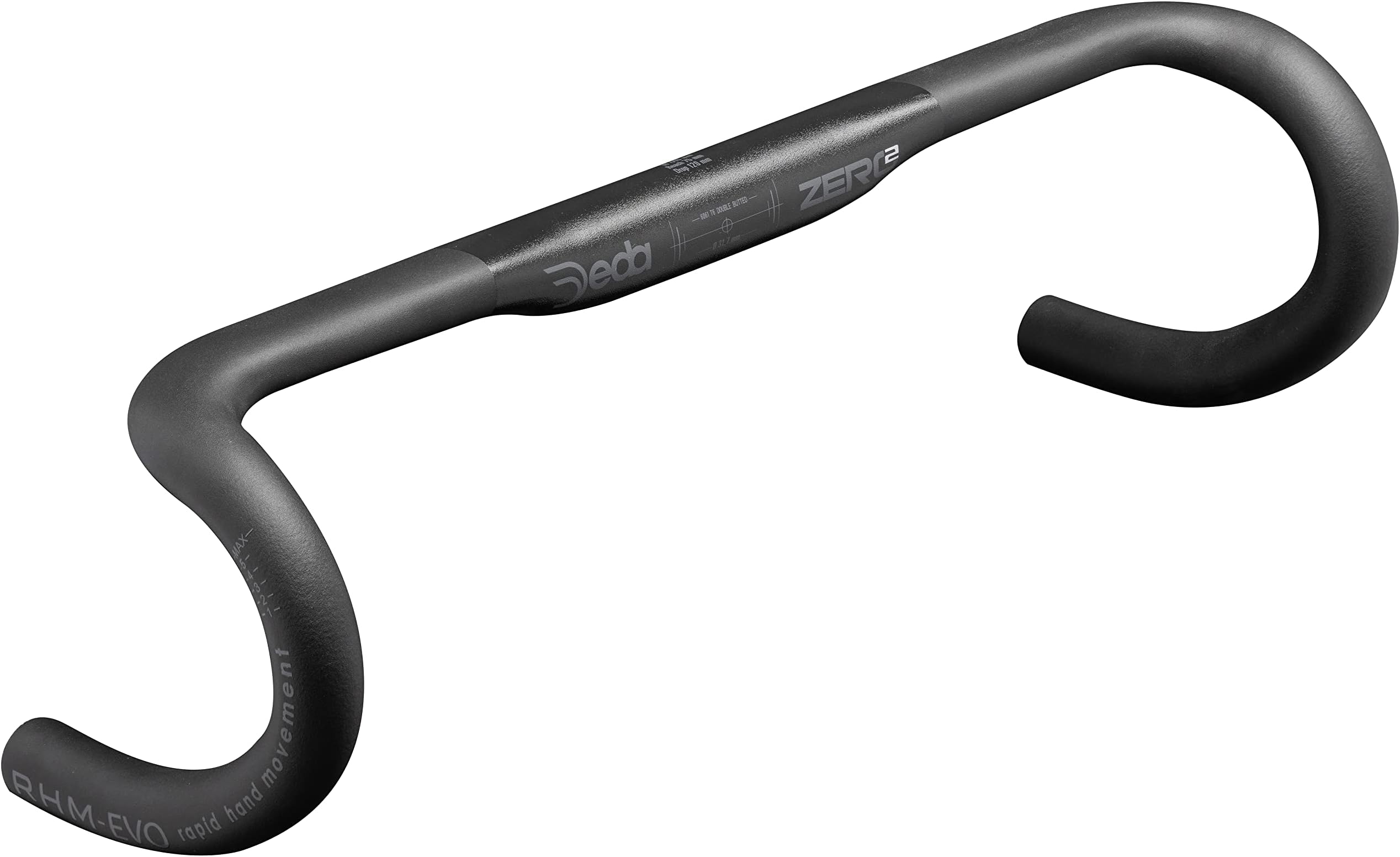 Zero2 DCR RHM-Evo Drop Handlebar, PoB (Polished on Black), 40cm