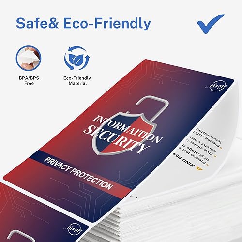 Miniatura 7 de Miseyo Adhesivo de protección contra robo de identidad para etiqueta de envío de franqueo, adhesivo confidencial, adhesivo fuerte de seguridad de