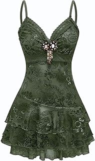 Verdusa Women's Y2k Outfits Gothic Dresses Vintage Boho Beaded Ruffle Lace Paisley Print Tiered Mini Summer Dress Price In India