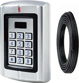 Universal Waterproof 12-24V AC/DC Metal Wired Keypad Stand Alone Access Controller for Gate Opener Operator Garage Door Opener and Access Control Security System, Upgraded KPR2000 Keypad