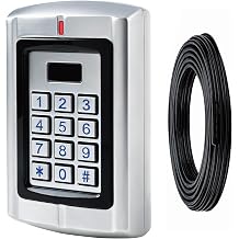 Universal Waterproof 12-24V AC/DC Metal Wired Keypad Stand Alone Access Controller for Gate Opener Operator, Garage Door Opener and Access Control Security System, Upgraded KPR2000 Keypad