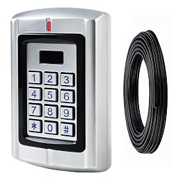 Haupowfo Universal Waterproof 12-24V AC/DC Metal Wired Keypad Stand Alone Access Controller for Gate Opener Operator Garage Door Opener and Access Control Security System, Upgraded KPR2000 Keypad