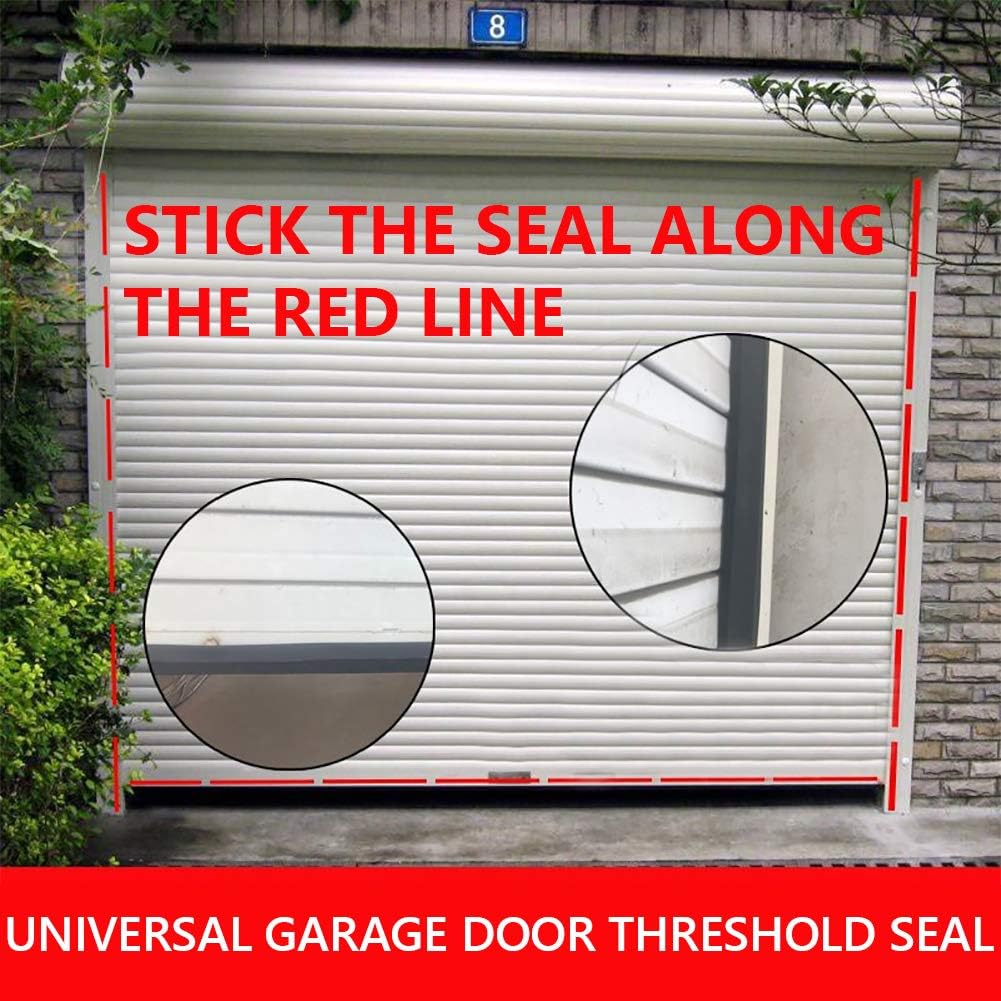 Get Cheap Price 20Ft Universal Garage Door Bottom Threshold Seal Strip, DIY Weather Stripping Replacement