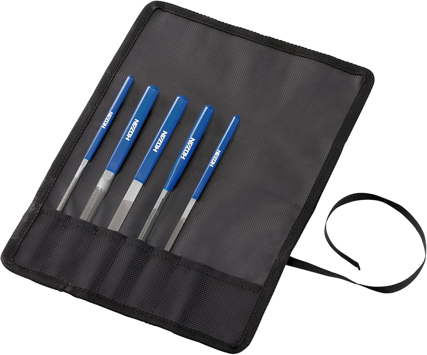 Hozan K-215 File Set, 10 Pieces, Suitable for Various Situations, Round