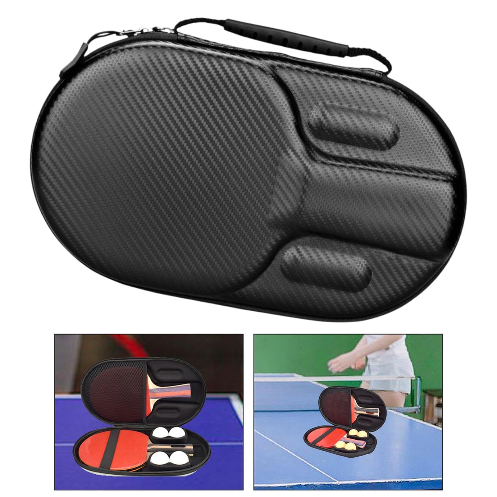 Estuche Rígido para Raquetas de Tenis de Mesa, Protección para Raquetas, Almacenamiento para Entrenamiento, Bolsa Antipolvo para Exteriores con