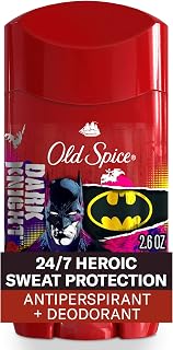 Antiperspirant and Deodorant for Men, 24/7 Freshness & Lasting Scent, 24/7 Long Lasting Sweat & Odor Protection, Smell Like a Hero, Batman, Black Cherry and Nightfall Scent, 2.6 oz