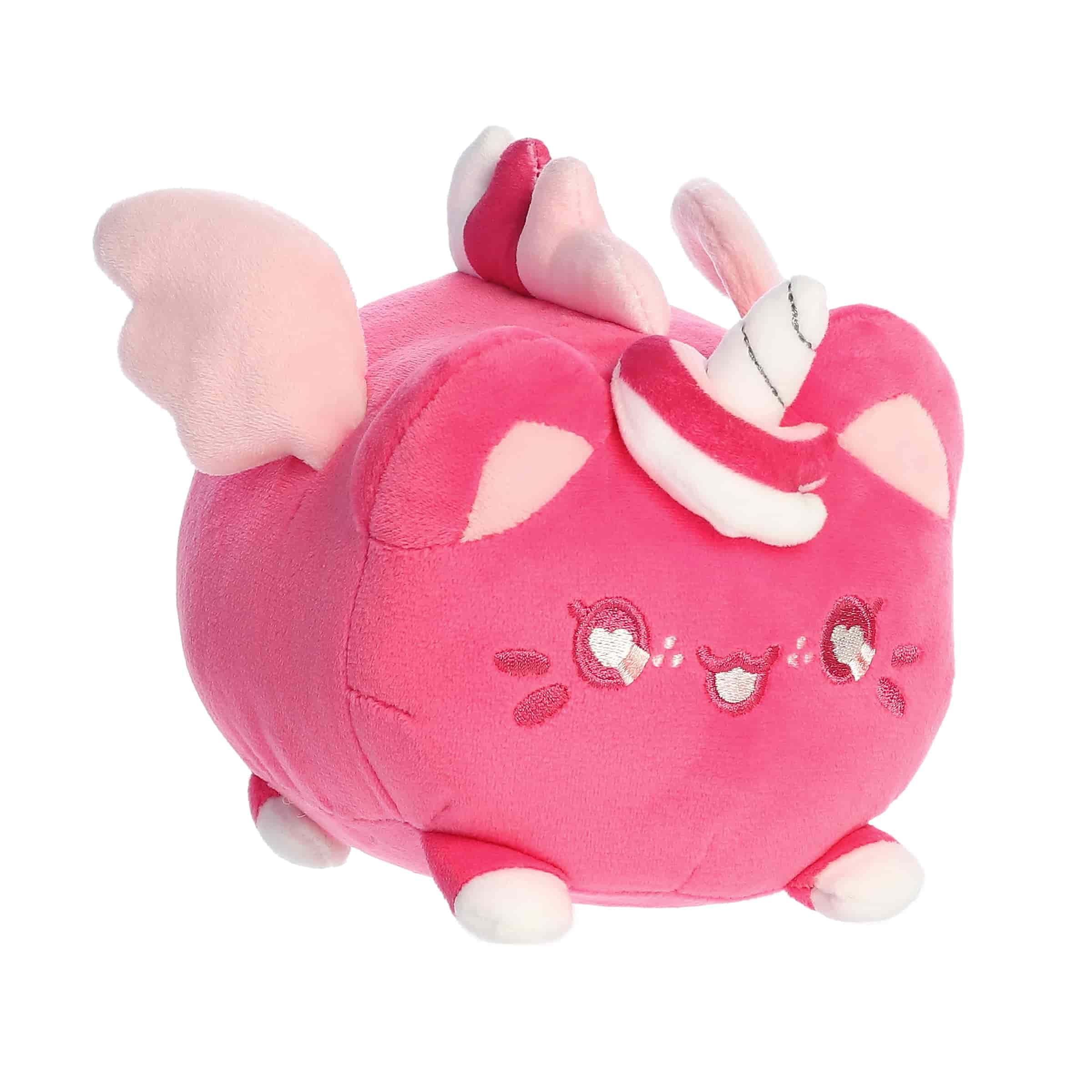Aurora Enchanting Tasty Peach Sweetheart Pegasus Meowchi Stofftier – lustiger saisonaler Plüsch für Kinder und Erwachsene Sammler – perfekt für die Dekoration von Räumen und Valentinstag – Rosa, 21,6