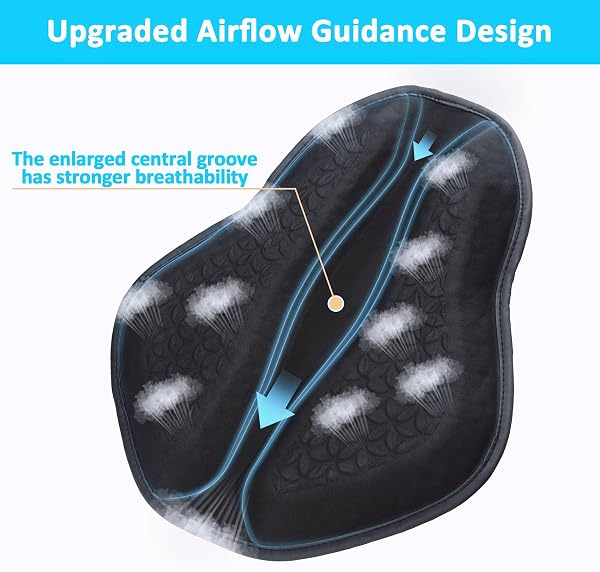 Cojín de asiento para moto, universal, con estructura de panal 3D, transpirable y absorción de impactos, suave, cómodo para viajes largos - 2