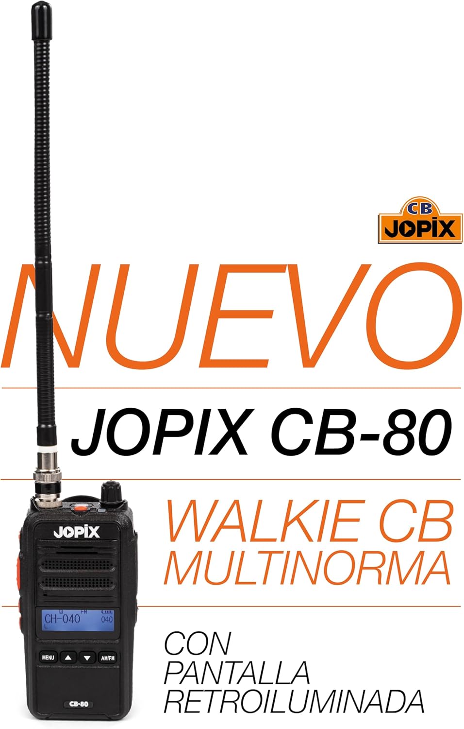 Side view of JOPIX CB-80 radio