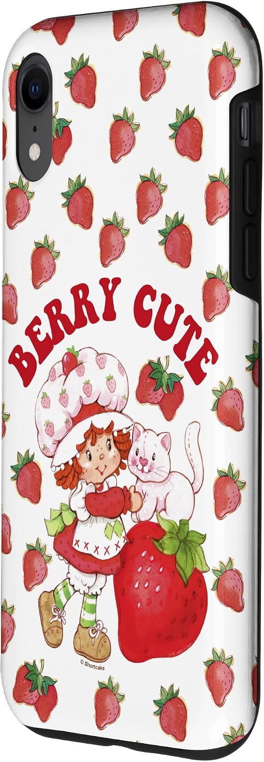 Strawberry Shortcake Berry Cute Vintage Kitten Arch Logo Case for iPhone XR