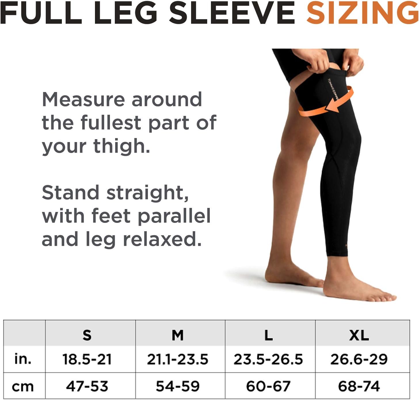 Tommie Copper Performance Compression Leg Sleeve, Unisex, Men & Women | Breathable Support for Muscle Fatigue & Recovery