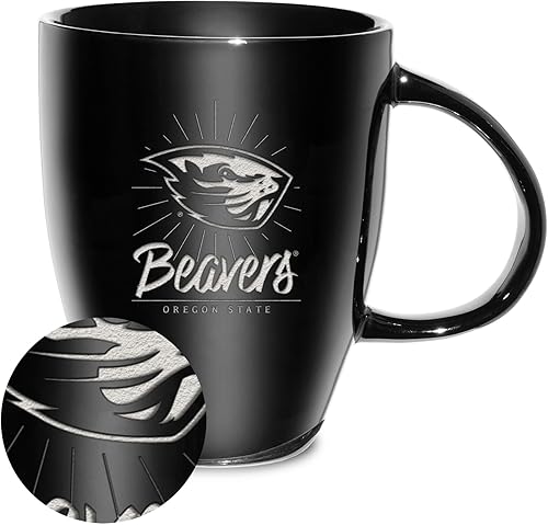 Vista 27 de Rico Industries NCAA - Taza de cerámica con grabado láser, 18 onzas, café y té