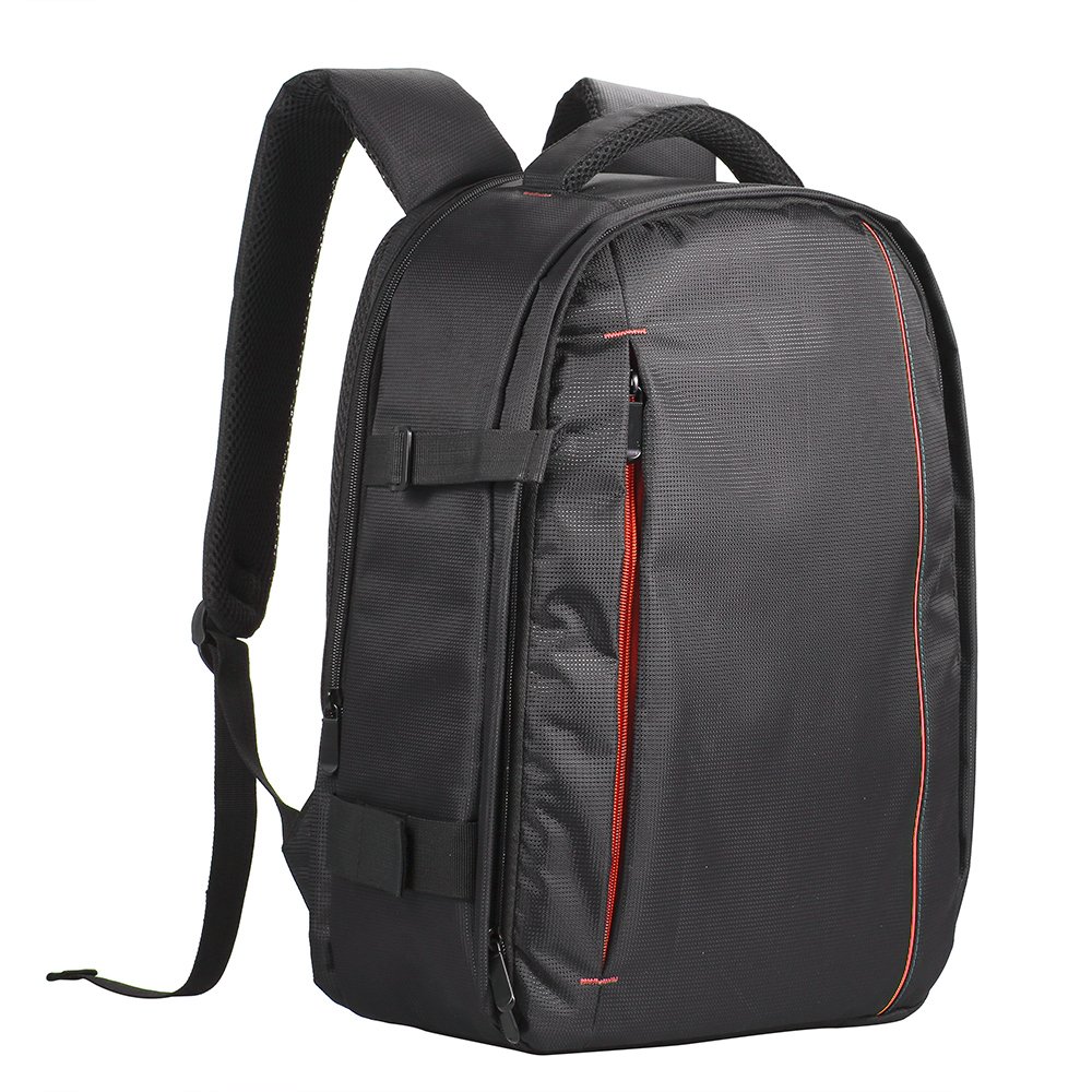 walmeck Camera Bag Backpack Waterproof DSLR Bag for SLR DSLR Cameras and Accesso One Size Red-picture-48