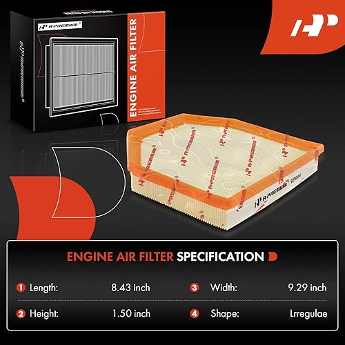 Miniatura 2 de A-Premium Filtro de aire de motor de 2 piezas compatible con BMW M2 2019-2021, M3 2015-2018, M4 2015-2020, M5 2012-2016, M6 2012-2018, M6 Gran Coupe