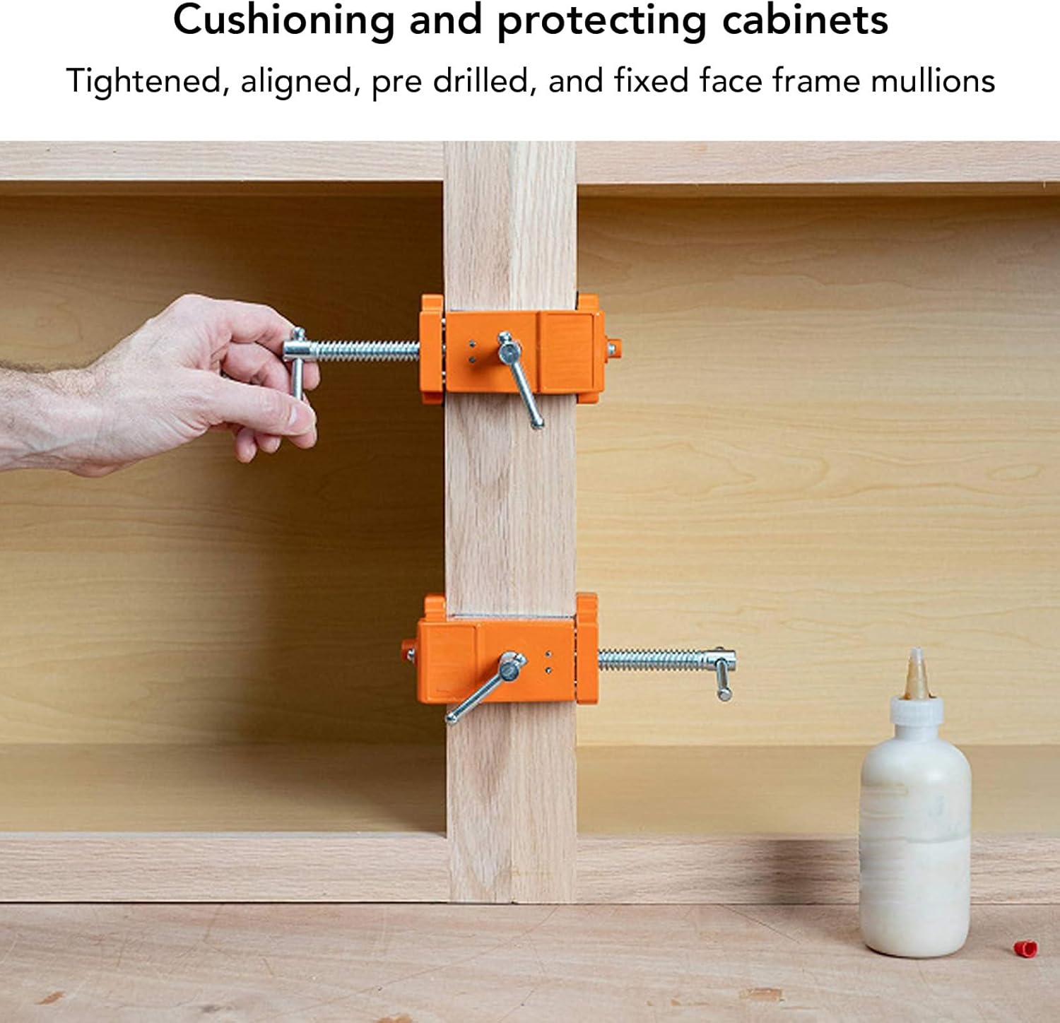 2Pcs Cabinet Clamp, Aluminum Cabinet Clamp, Woodworking alloy Woodworking Face Frame Clip Claw 440lbs Load Limited