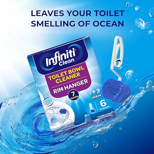 Miniatura 2 de Limpiador de taza de inodoro con colgante para el borde, 6 unidades de limpiador automático para taza de inodoro, limpia y refresca la taza del