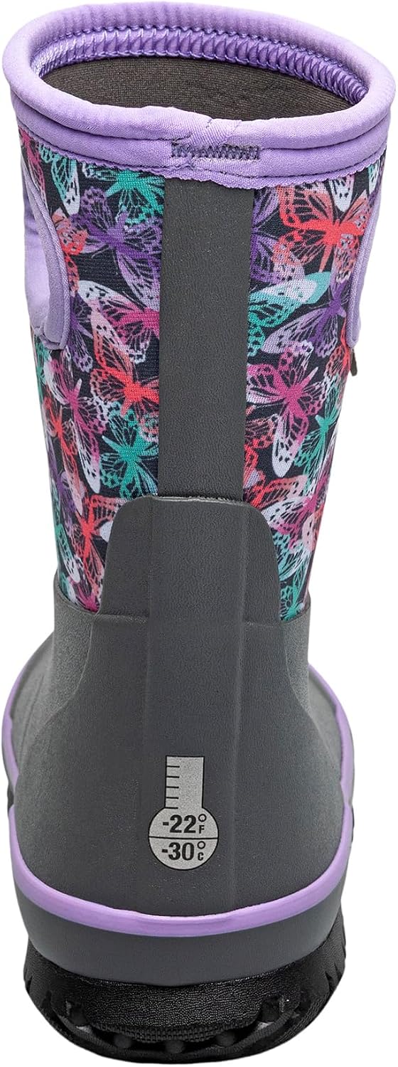 BOGS Grasp Kids Waterproof Rain Boots – Insulated for Winter, Snow & Mud with Easy Pull-On Handles for Toddlers, Boys & Girls, All-Weather Protection