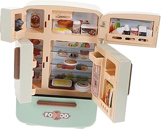 Toyvian 1 Conjunto De Simulação De Cozinha Mini Mobília Para Crianças Mini Brinquedos Geladeira Em Miniatura Mobília De Casa Minúscula Comida Em Miniatura Casa De Bonecas Realista