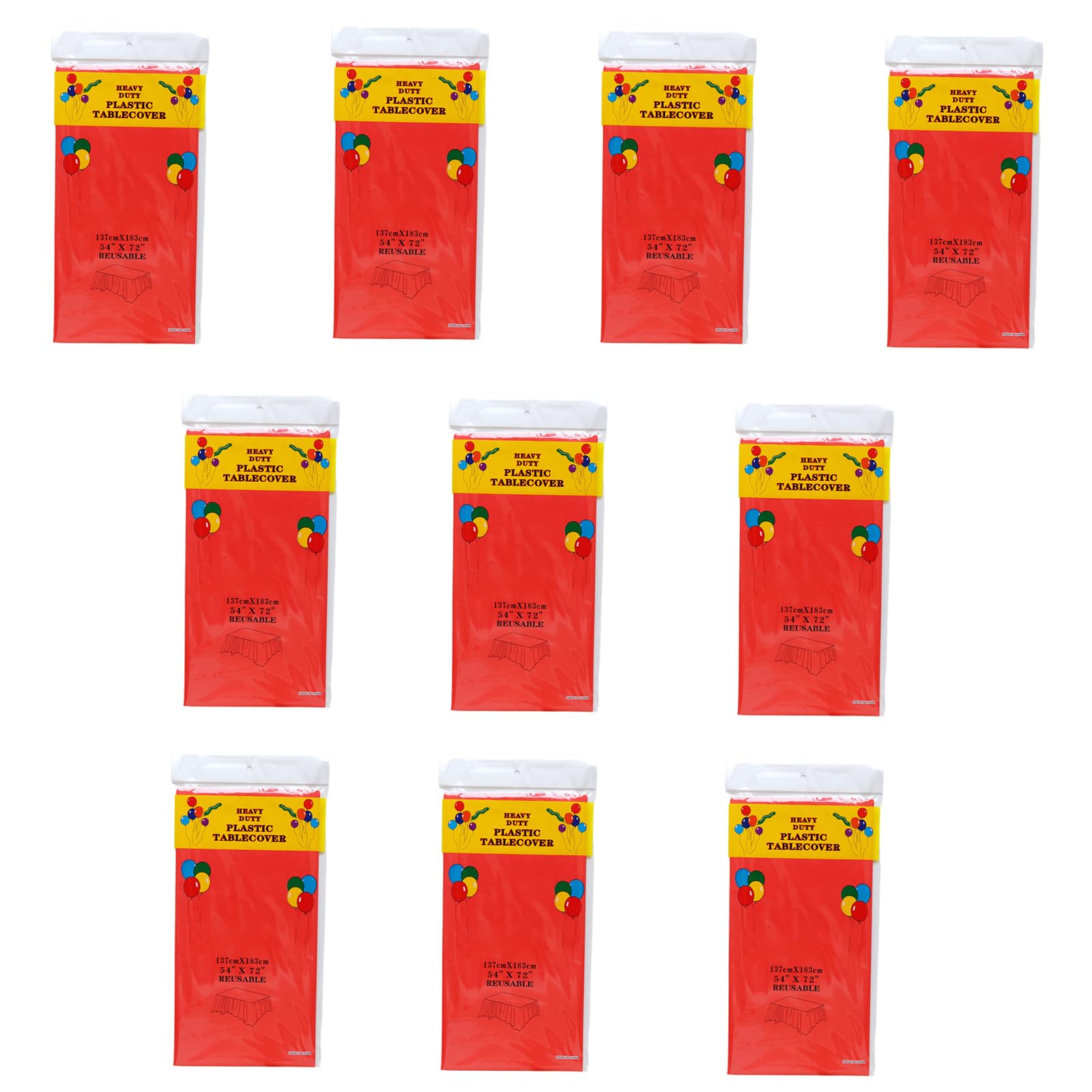 Yhplxyuus Of 10pcs Disposable Table Cloths Waterproof Table Cover Stain Resistant Party Tablecloths for Rectangle Tables Cover