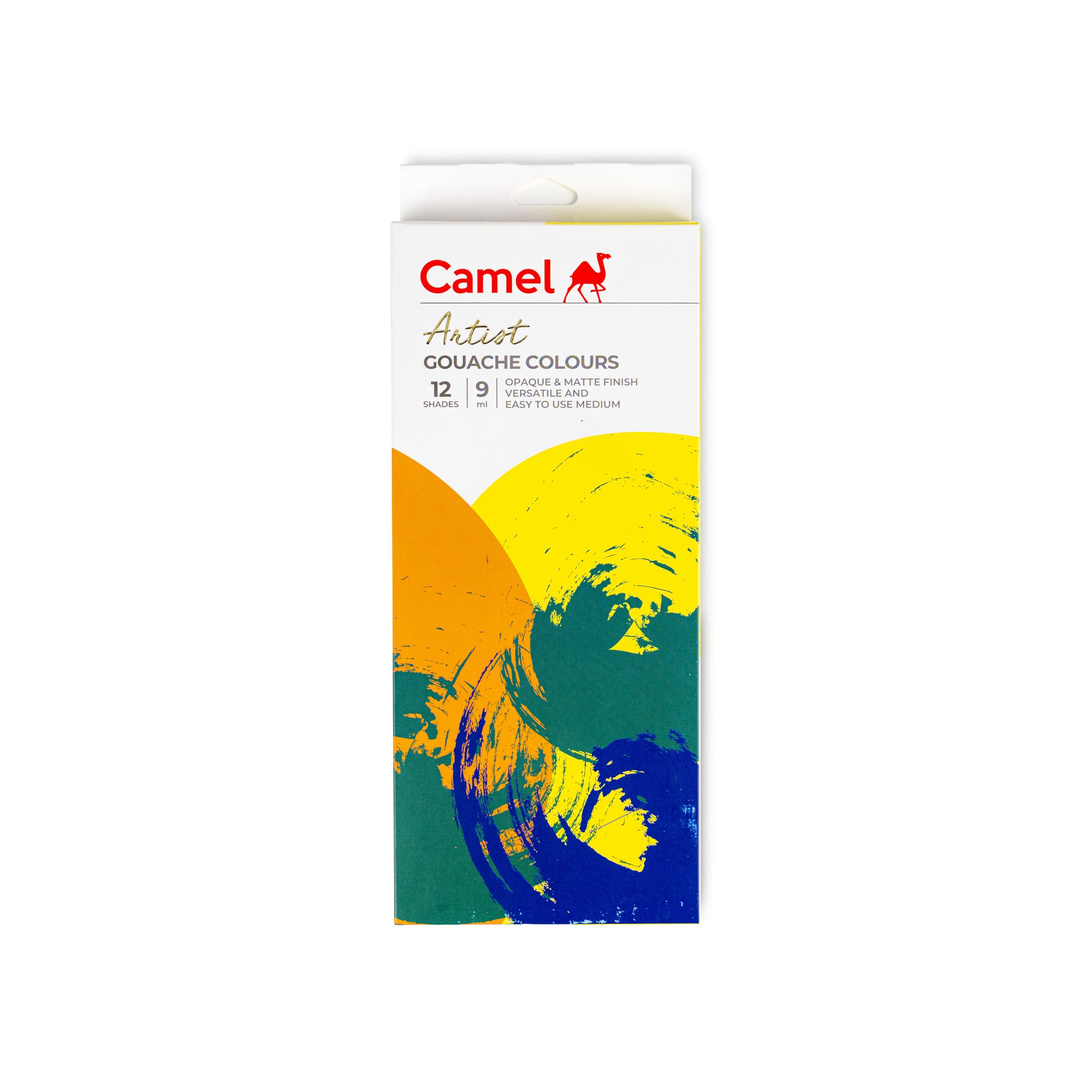 Camel Artist Gouache Colours Assorted Pack of 12 Shades, 9ml Each-image-10