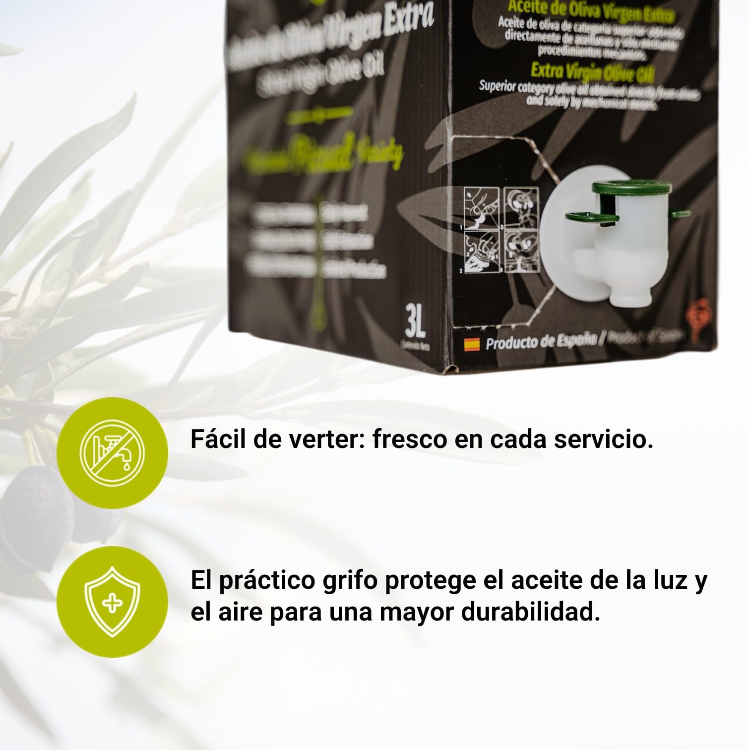 Natives Olivenöl Extra Frühernte 500ml | Familiengeführte Ölmühle | 100% Picual | Kaltextraktion <27 °C | Limitierte Auflage (Bag-in-Box 3 L)