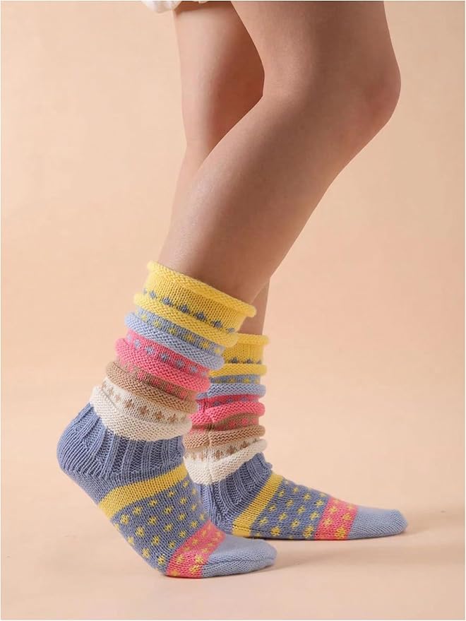Medias Altas de Punto Coloridas para Mujer miniatura 3
