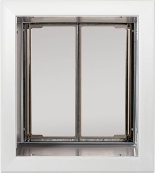 Plexidor Performance Pet Doors for Cats and Dogs - Wall Mount Pet Door with Lock and Key - Energy Efficient - White