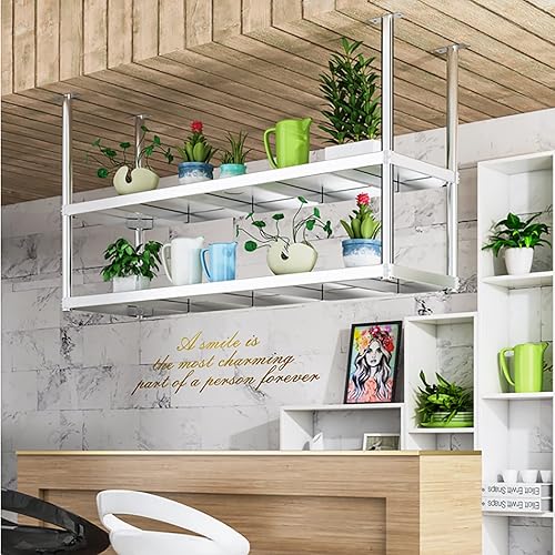 Miniatura 3 de Shelves Whftd 304 Stainless Steel Hanging Shelf，2 Layer European Floating Decorative Shelves，Storage Display Restaurant Racks for Kitchen Restaurant