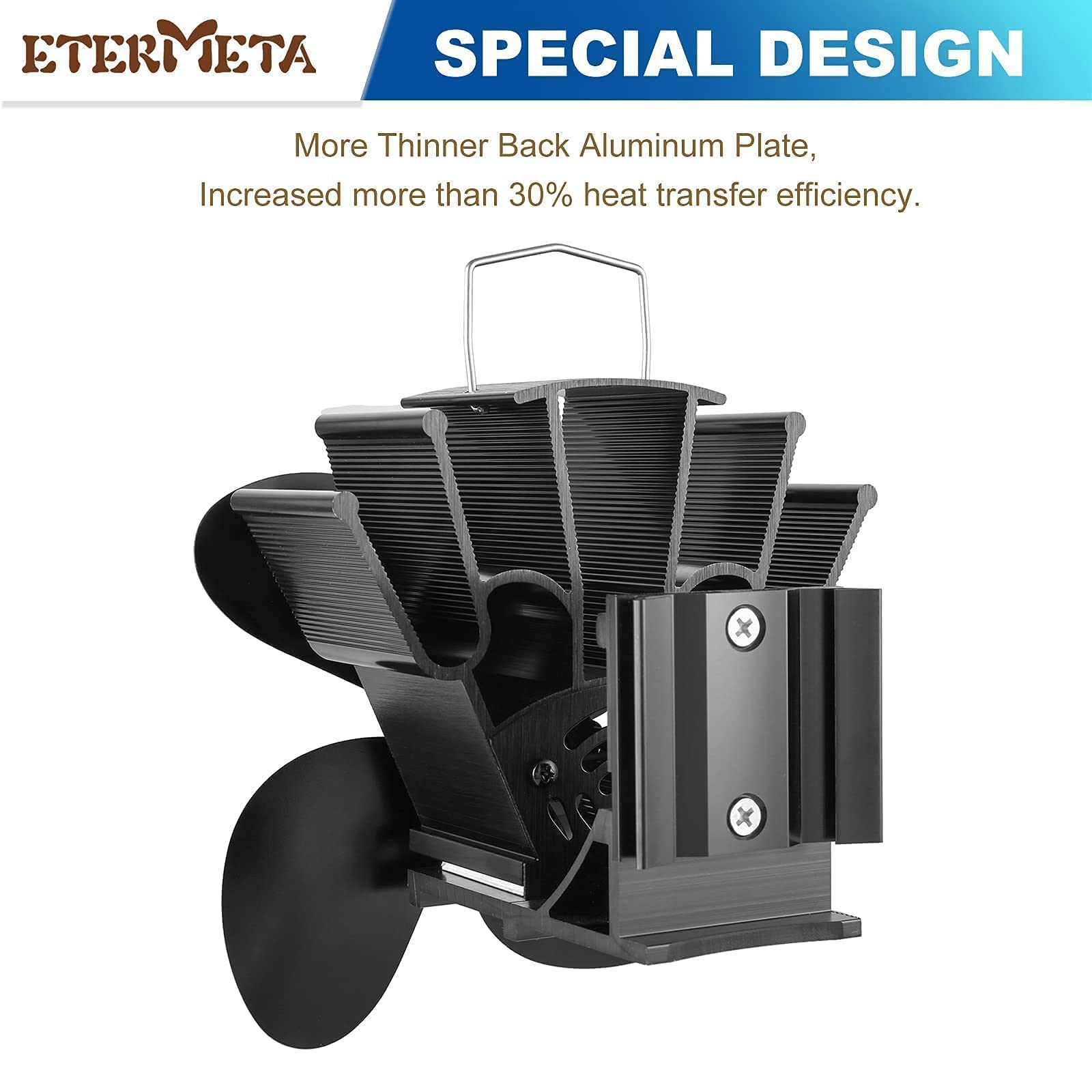 4 Blade Stove Fan, Heat Activated Fan. Large Fans for Wood Stove with  Thermometer for Wood/Log Burner/Fireplace : Amazon.ca: Tools u0026 Home  Improvement