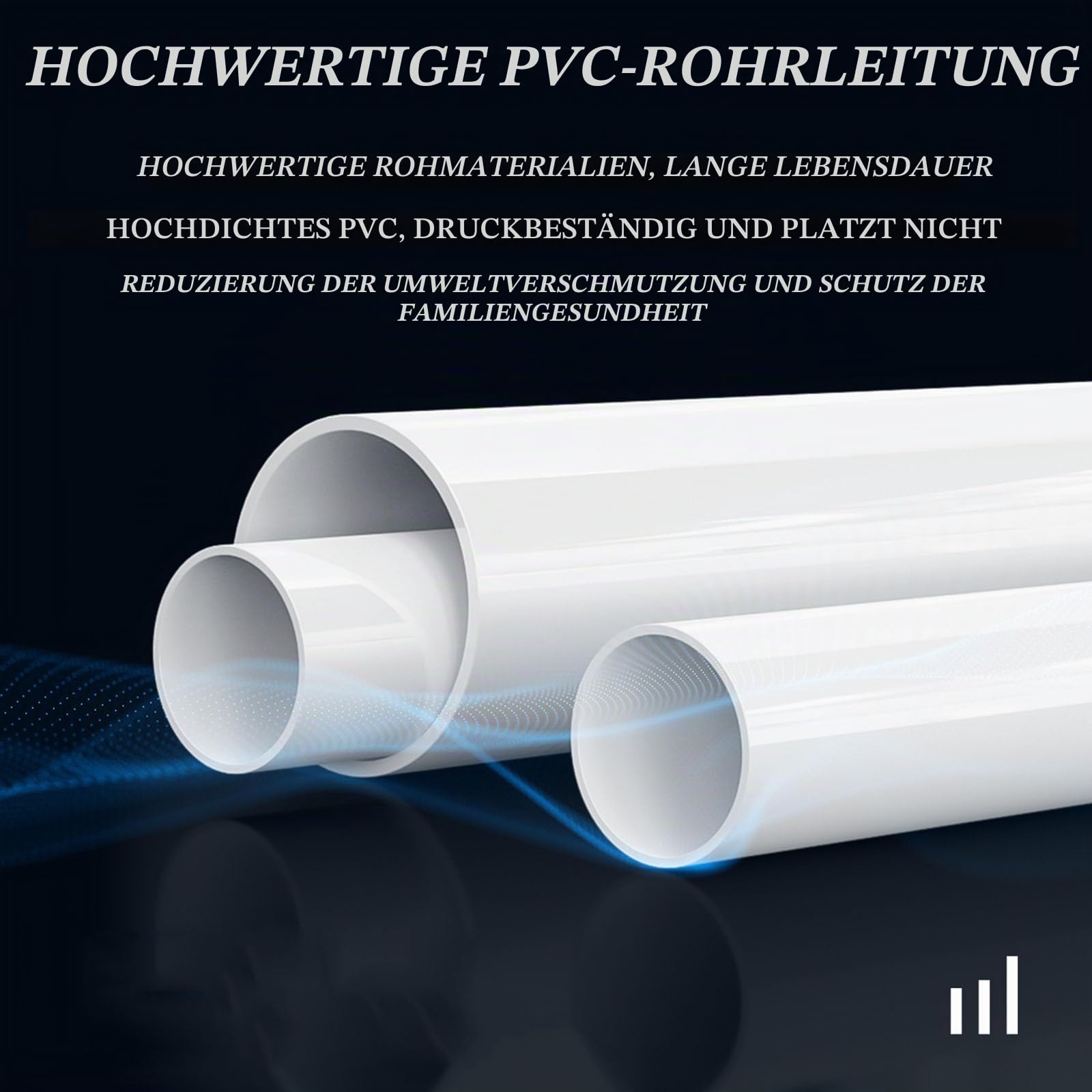 COYOUCO PVC-Rohr 180 mm Außendurchmesser x 3 mm Wandstärke Länge 0,2 m bis 1,5 m Hartplastikrohr für Entwässerung, Heimwerker, Heimwerkerprojekte 1 Stück,0.5M
