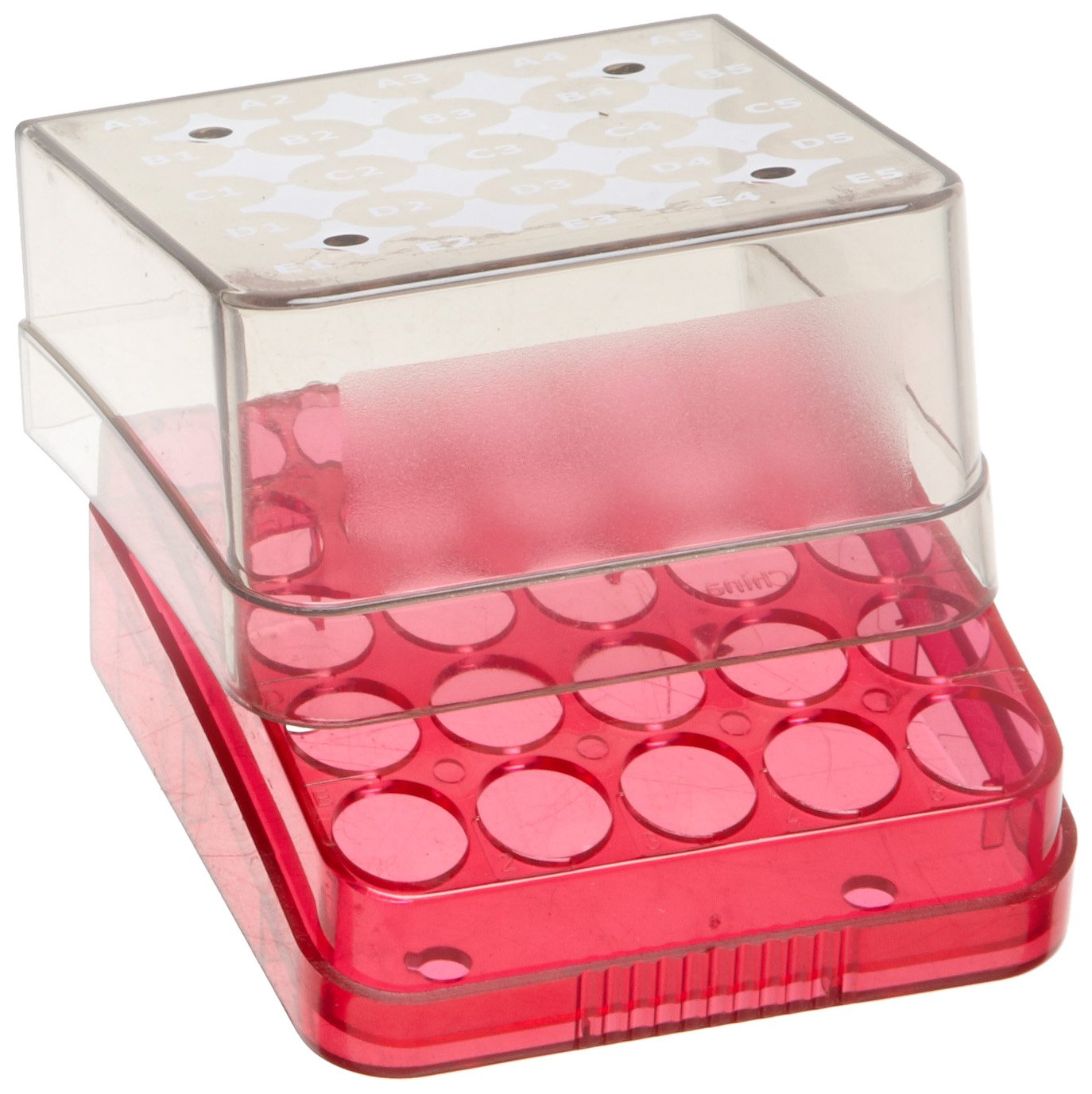 Heathrow Scientific HD23325A Lot de 8 boîtes de cryoconservation carrées Arctic en polycarbonate Emplacements 5 x 5 76 mm L x 76 mm l x 53 mm H
