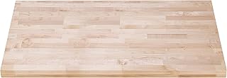 DuraSteel 24x36 Butcher Block Countertop - Maple Workbench Top - Solid Wood Table Top for Cabinet, Kitchen, Restaurant, Coffee, Desk, Bar Table - Optional Base Leg Units
