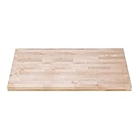 Vista 12 de DuraSteel Mesa de madera maciza, encimera de bloque de carnicero de 24 x 24 pulgadas, tabla de cortar de madera de losa de arce natural para mesa