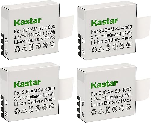 Miniatura 6 de Kastar Paquete de 1 batería de repuesto para SJCAM SJ6000, SJCAM SJ7000, SJCAM SJ8000, SJCAM SJ9000, Pruveeo DV200 cámara de acción deportiva