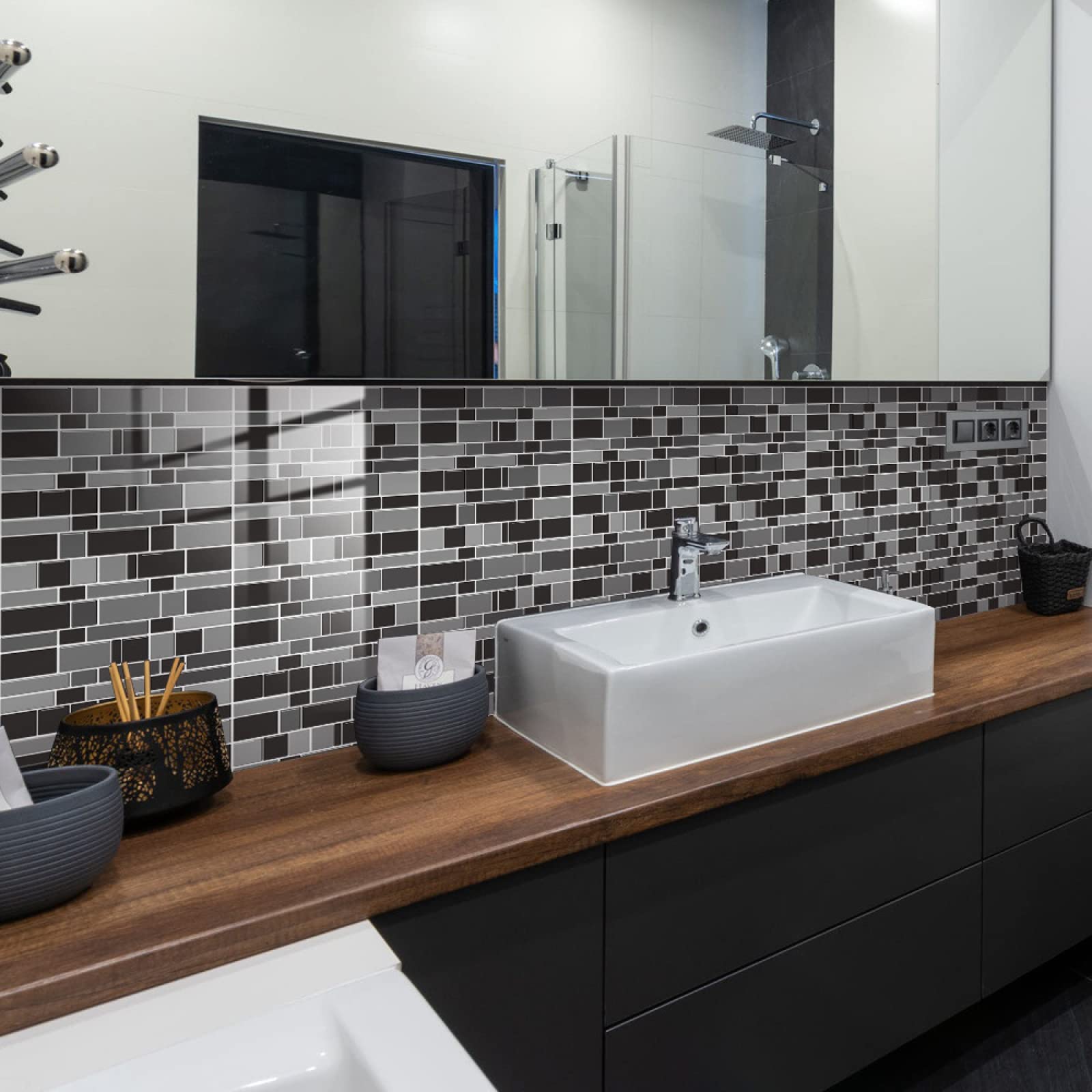 Piastrelle Adesive Cucina Modello Di Marmo Grigio Pavimento pvc Adesivo Mobili Decorazioni Piastrelle Adesive Bagno Impermeabile Resistenza all'olio Mattonelle Adesive