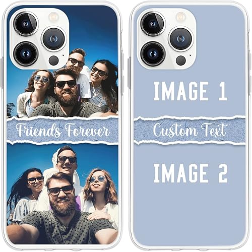 CUBICER Fundas de teléfono personalizadas con foto de BES Friend, cubierta suave, regalos de cumpleaños para mujeres y niñas, transparente,