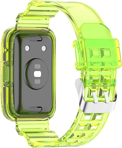 Miniatura 7 de Chofit Compatible con Huawei Watch Fit Band con funda, correa protectora de gelatina transparente para reloj Huawei, compatible con reloj inteligente