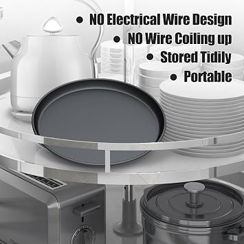 MKYSAIL MKYSAIL11.22inch Universal Microwave Crisper Pan,Fast Microwave Pizza Crisper,Multi-Purpose Micro Cookware for Reheat Frozen pizza/bacon/chicken Nuggets