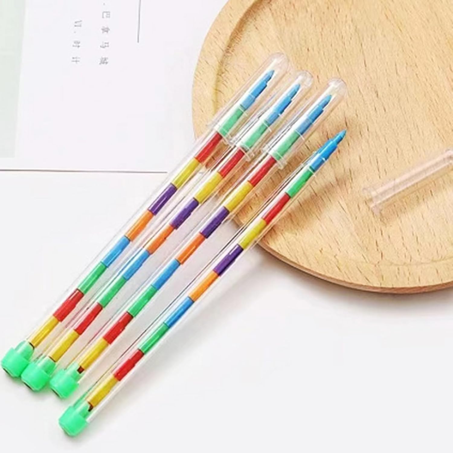 10 / 24Pcs Stacking, Building Blocks Graffiti Pens, Building Blocks Crayon for Oil Painting Drawing Smooth Coloring