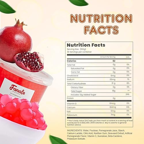 Vista 210 de Fanale Perlas de fresa y mango, veganas, sin OMG, sin gluten, sin grasa, perfectas para té de burbujas, batidos, helados, postres y bebidas, 2