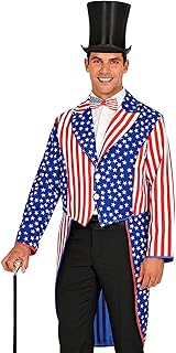 W WIDMANN MILANO Party Fashion48273 Widmann 48273-USA parade-frack, gardeuniform, stjärnor och ränder, amerikansk flagga, kostym, karneval, temafest, män, flerfärgad, L - Amazon Deal & Rabatt